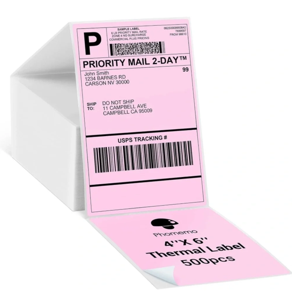 CUSTOM 50 ct 4x6” Thank You Cards/Stickers on Colored Labels, You Choose Color
